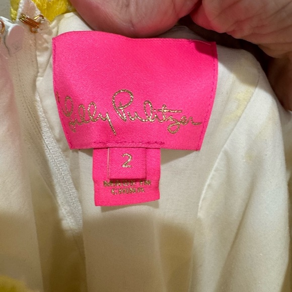 Lilly Pulitzer Kyla Maxi Dress SZ 2 St.Tropez Yellow Garden Floral Eyelet - Picture 11 of 15